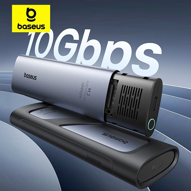 Gabinete Ssd 10gbps Protocolo Nvme M.2 para Usb tipo c 3.2 Gen2 8tb Adaptador Externo de Metal Nova Venda Baseus-m2 Case de