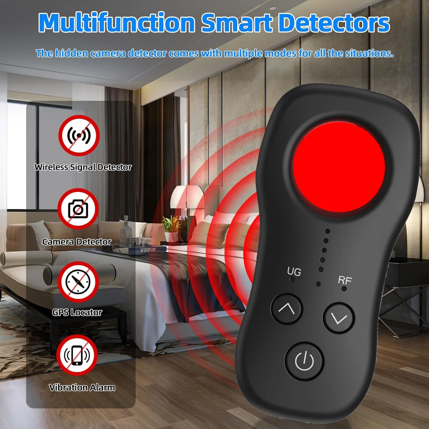 Portable Camera Detector Anti-scandid Camera Detector, Hotel Conference Room Vehicle Detector, Signal Positioning Buzzer Alarm