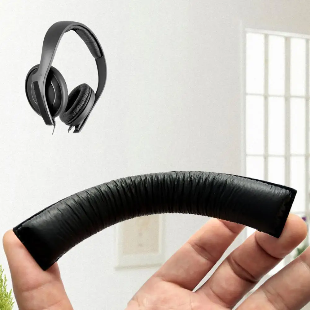 

Защитная головная повязка, Черная мягкая защитная головная повязка для наушников из искусственной кожи, сменная Удобная Накладка для наушников