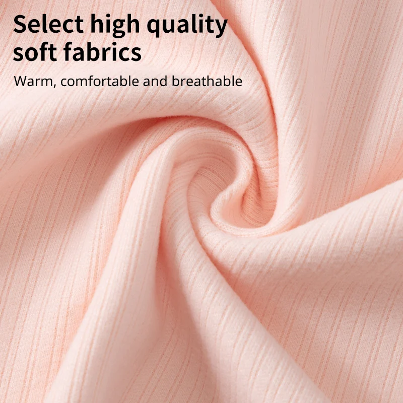 Children's Autumn and Winter Boys and Girls Half-high Neck Warm inside Top Long-sleeved T-shirt Base children underwear suits children clothes