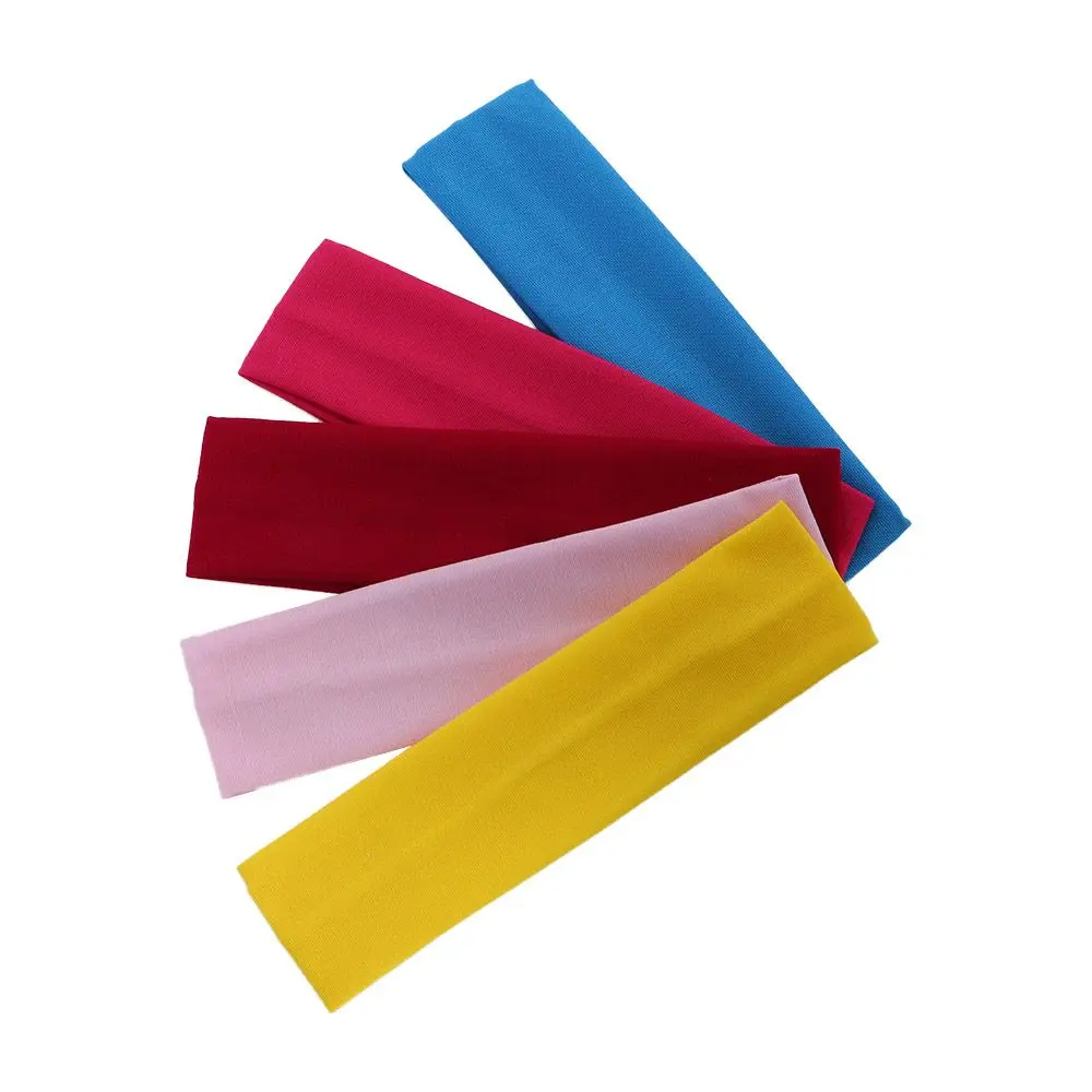 Women Men Elastic Yoga Headband Sport Running Sweatband Outdoor Gym Hair Band Turban Fitness Bandage sports headbands