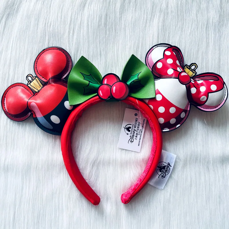 Orecchie Di Minnie Con Fiocco Rosso - Fascia Per Feste E Costumi Per Bambini E Adulti