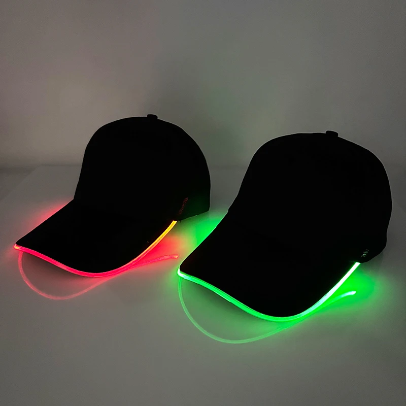 gorra de béisbol con luz led, gorra de fiesta rave con brillo intermitente, sombrero luminoso para mujeres y hombres, suministros de desfile para festival de purim y club de hip hop Gorra de béisbol con luz LED, gorra de fiesta Rave con brillo intermitente, sombrero luminoso para mujeres y hombres, suministros de desfile para festival de Purim y Club de Hip-hop 4