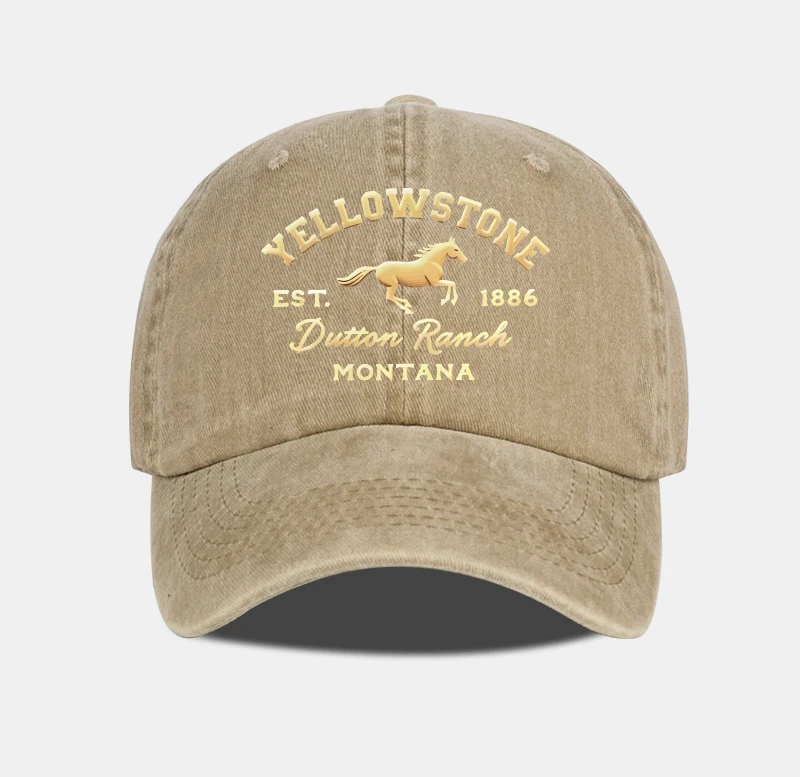 Yellowstone Baseballkappe mit Pferdemotiv, gewaschen, leicht, atmungsaktiv, verstellbar, Unisex, Freizeitkleidung & Camping, Yellowstone-Fan-Geschenk – Detail 7