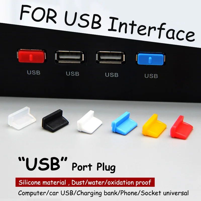 1/5/10/20pcs interfejs USB wtyczka przeciwpyłowa notebooka korek do laptopa uniwersalna wtyczka do komputera z wtyczką przeciwpyłową wodoodporna pokrywa