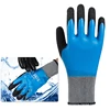 6 Pair Safety Waterproof Work Gloves Woman Men's Working Gloves Double Coated Nylon Gloves Comfortable Latex Foam 1