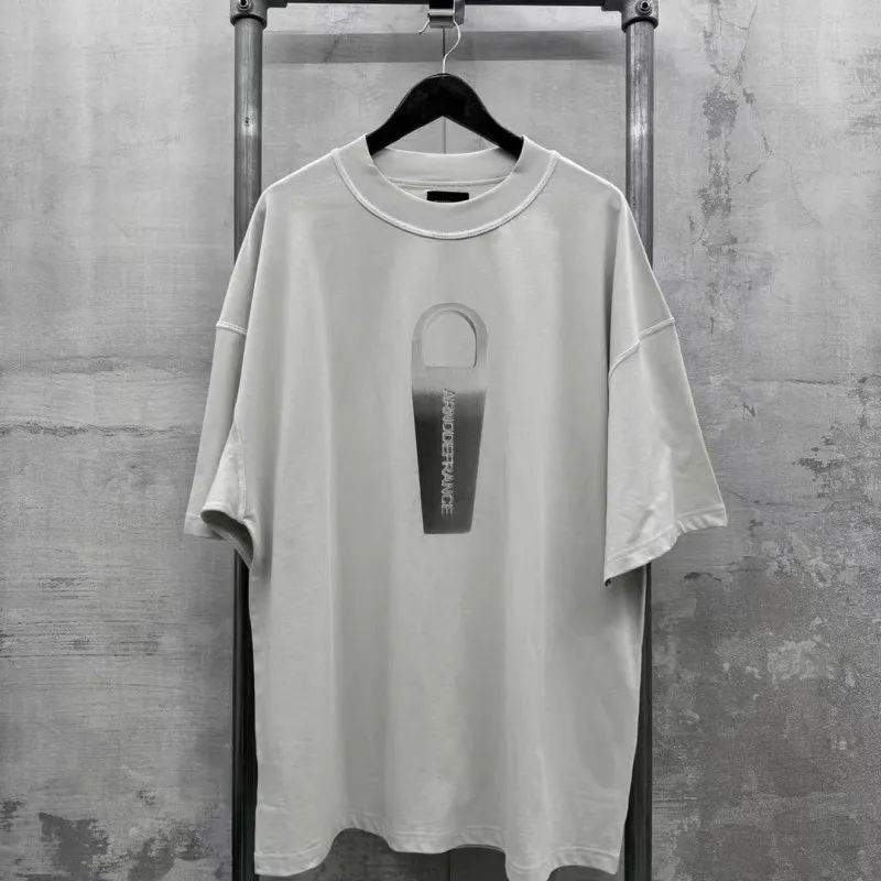 

Metallic Zipper Logo Print Washed Arnodefrance T Shirt 1:1 High Quality Men Women Loose Short Sleeve T-shirts Tops Tee Oversize