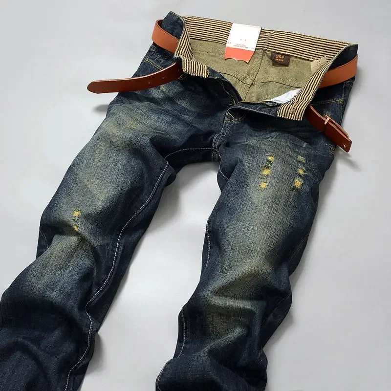 New Men's Spring Autumn Jeans Classic Male Skinny Straight Stretch Brand Denim Pants Summer Overalls Slim Fit Trouser Men Jeans 5