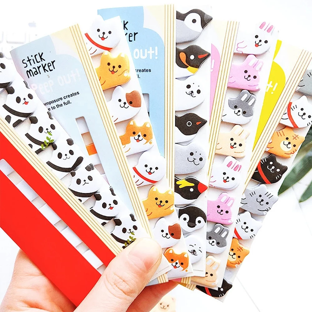 

Kawaii Creative Cartoon Animals Memo Pad Sticky Notes Cat Panda Paper Stickers Note Paper Cartoon Animals Office Supplies