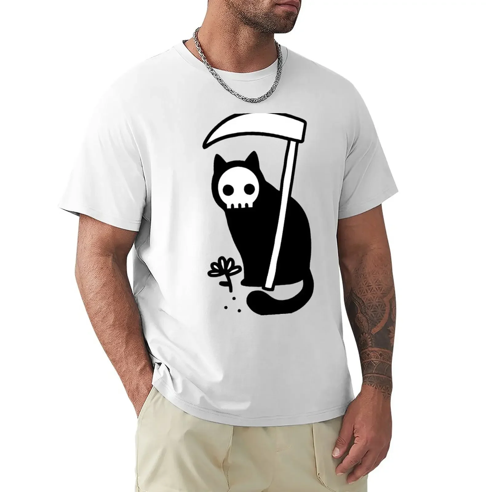 

Grim Kitty T-Shirt Aesthetic clothing kawaii clothes customs design your own mens graphic t-shirts hip hop