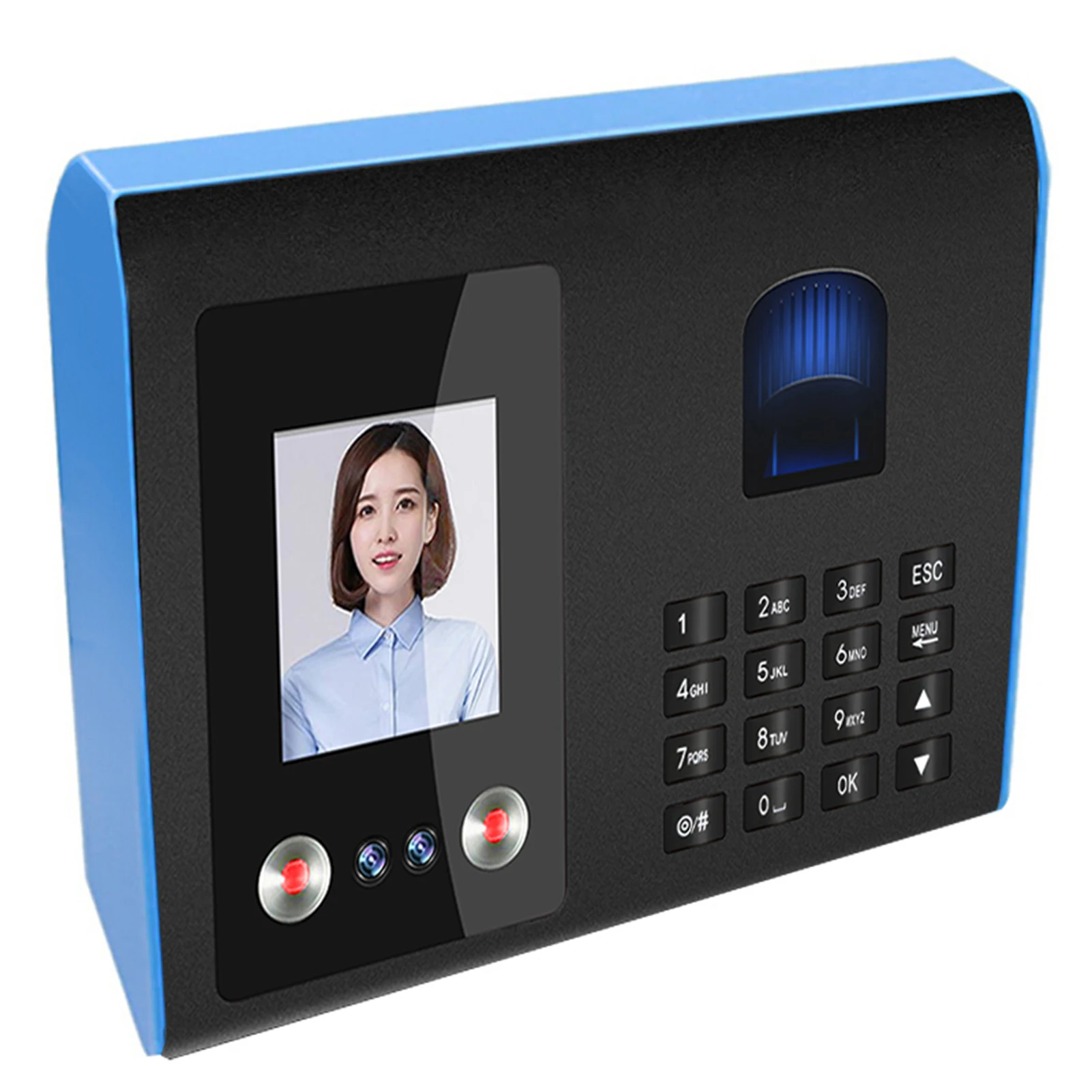 5 pcs Intelligent Attendance Machine Face Fingerprint Password Recognition Mix Biometric Time Clock for Employees with Voice