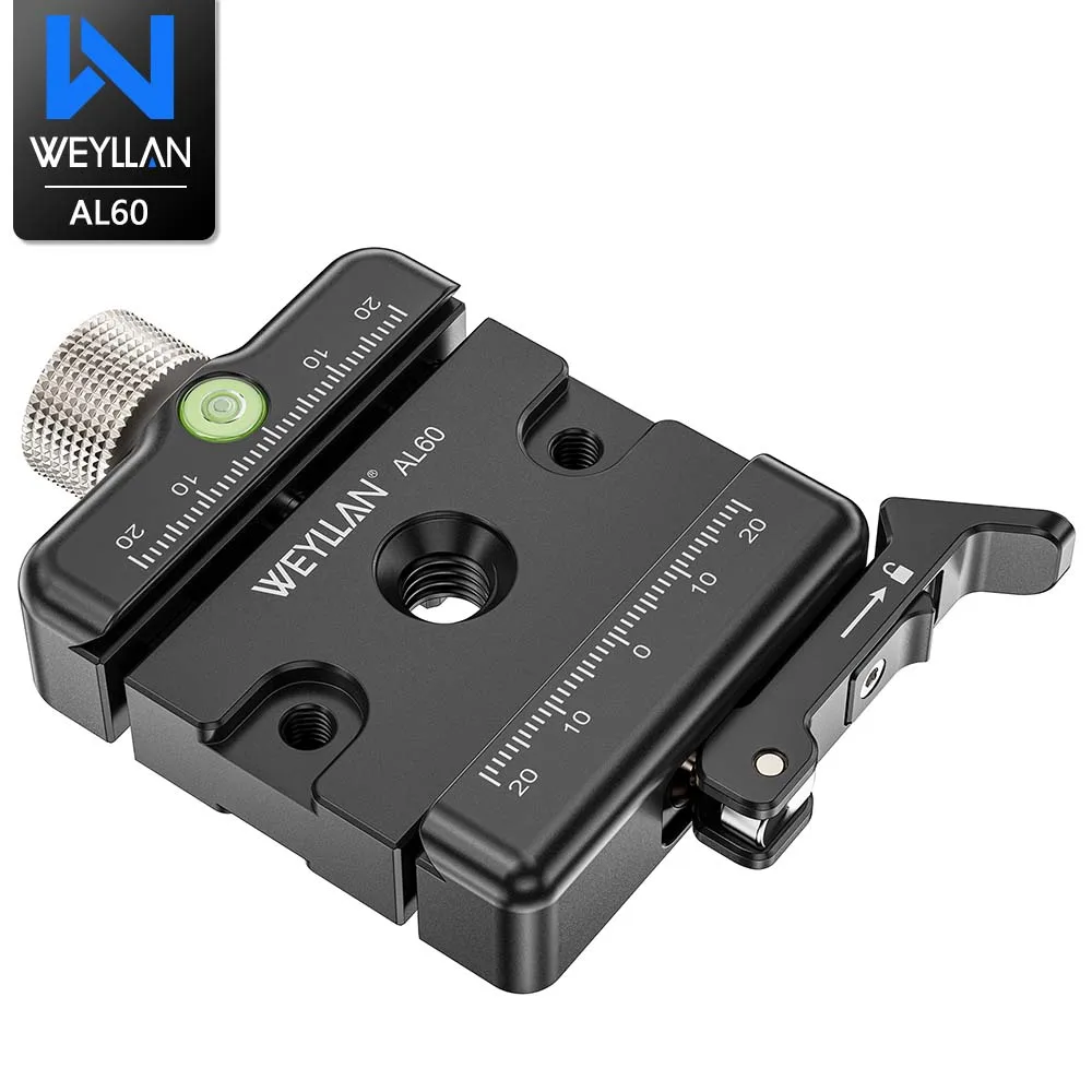WEYLLAN AL60 Arca Swiss Clamp Lever Lock Adapter for Camera Mlok Rail Clamp for Magpul Mlok Bipod Suitable Arca Swiss Plate