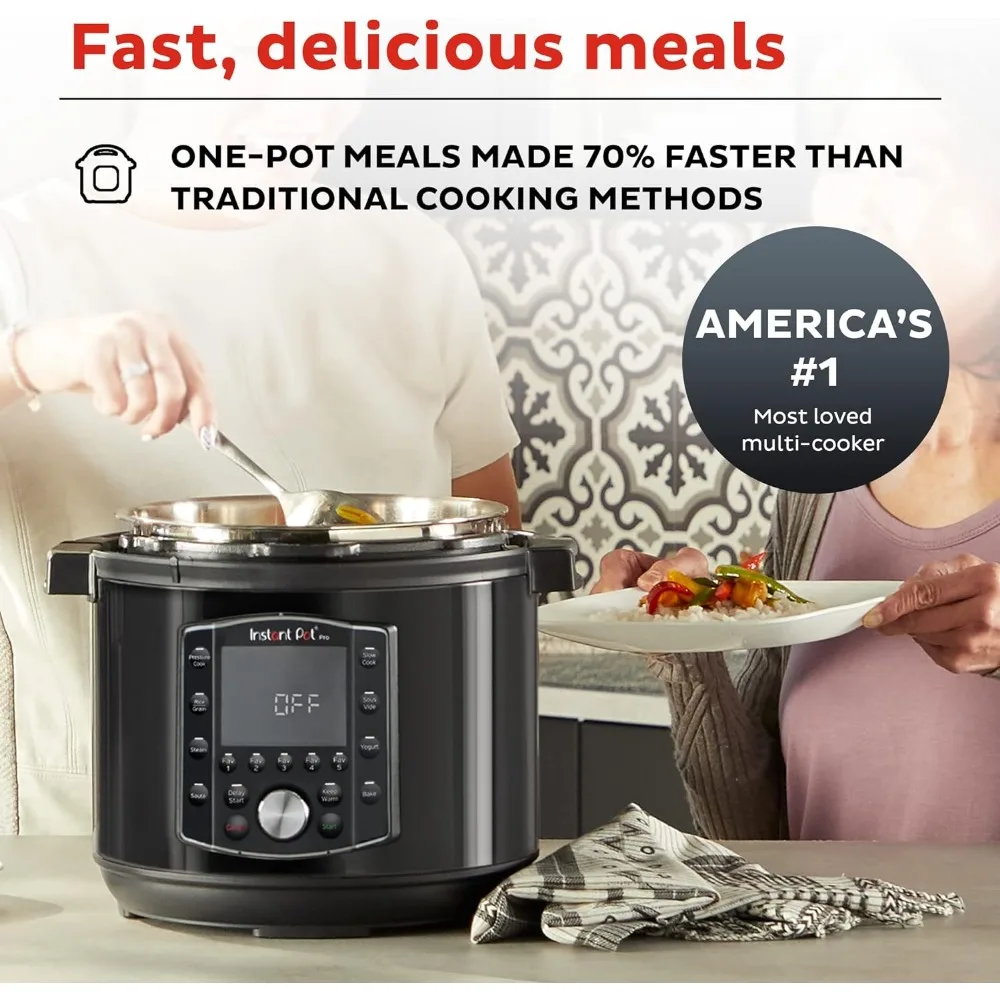 Pot Pro (8 QT) 10-in-1 Pressure Cooker, Slow Cooker, Rice/Grain Steamer, Saut&eacute;, Sous Vide, Yogurt Maker, Sterilizer
