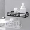 Bathroom Shelf Wall Mounted Corner Storage Shelves Shampoo Holder Cosmetic Rack Iron Shower Drain Basket Bathroom Organizer 3