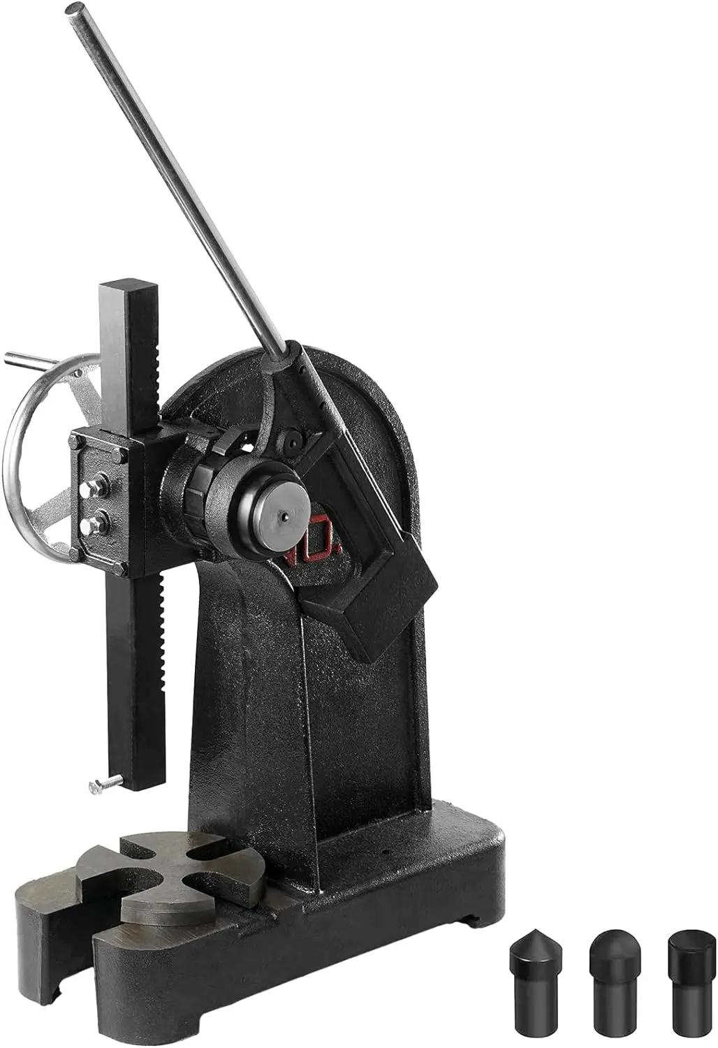 Press 3 Ton Ratchet Type Arbor Press Ratchet Leverage Arbor with Handwheel 12.2" Maximum Height Cast Iron Manual
