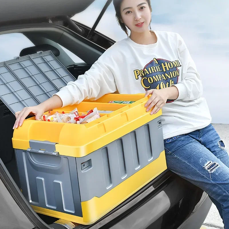 

Limited! Multifunction Car Trunk Organizer Box Folding Storage System Portable Camping Partition Food Storage Plastic