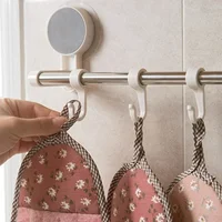 Thickened Coral Velvet Hand Towel Hanging Absorbent Towels Kitchen Hanging Towel Cleaning Rag Dish Towel Cloths Household 5