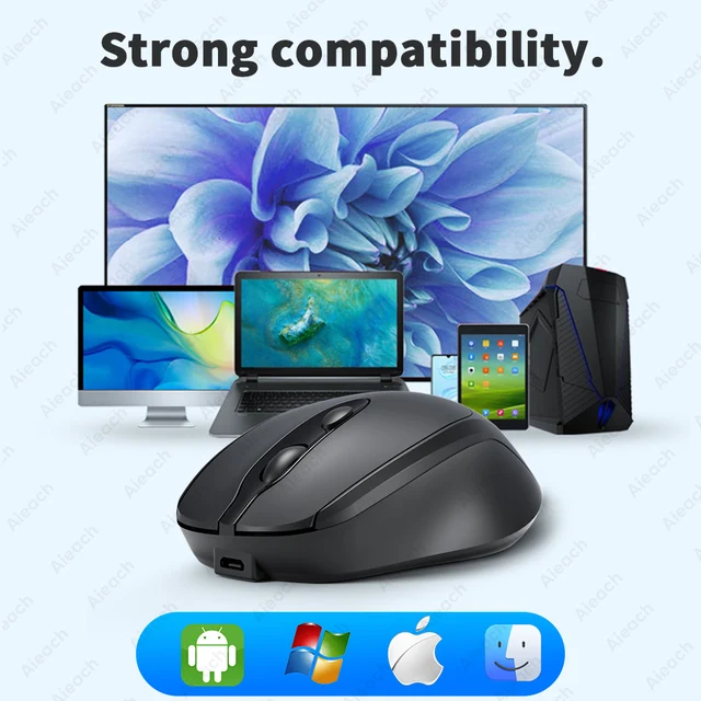 Aieach Rechargeable Wireless Bluetooth Mouse