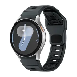 Seamless Silicone Sport Strap Bracelet - Galaxy Watch 6 40mm (Coal black black)