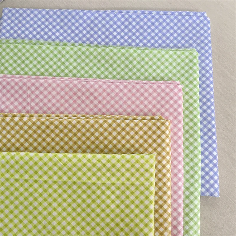 Premium Diagonal Grid Cotton Twill Fabric – Versatile for Bedding, Handmade Apparel & Accessories