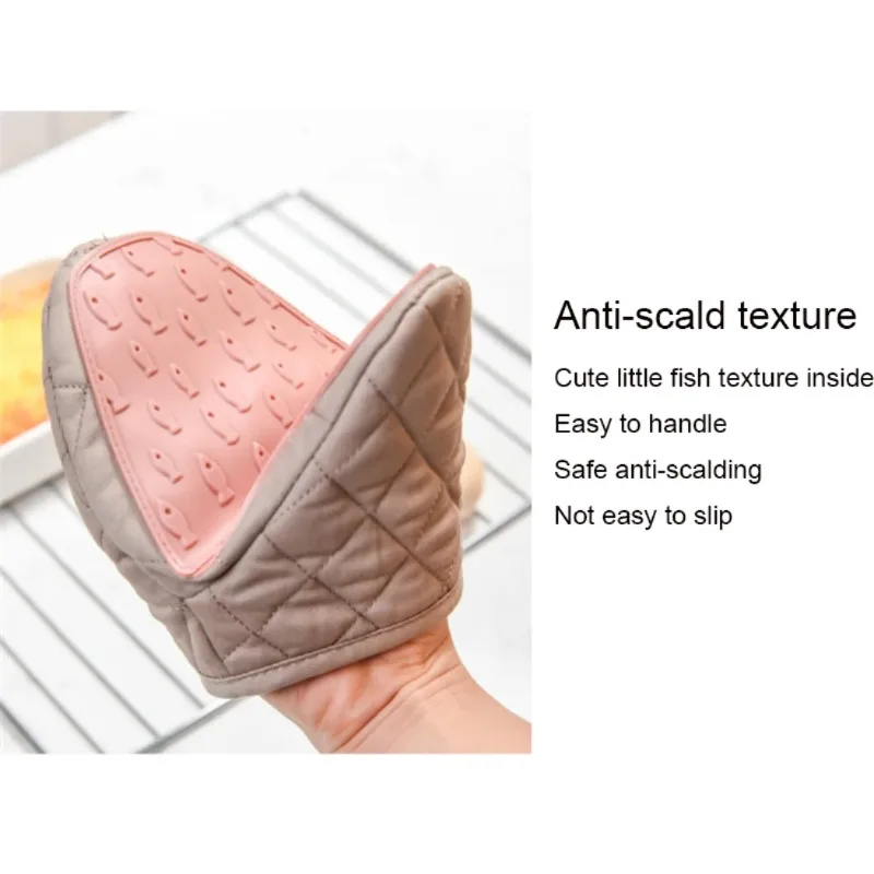 Fish Shaped Silicone Anti Scald Oven Gloves, Kitchen Tray Cutlery Rack, Oven Gloves, Multi-purpose, Convenient and Practical