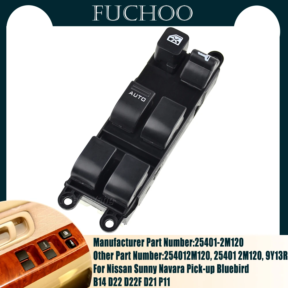 Interruttore Automobilistico Interruttore Principale Alzacristallo Elettrico Per Nissan Sunny Navara Pick-Up Bluebird B14 D22 D22F D21 P11 Muslimate