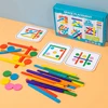 Children's Rainbow Stick Thinking Puzzle Wooden DIY Ice Cream Stick Puzzle Challenge Table Games Montessori Educational Toys 1