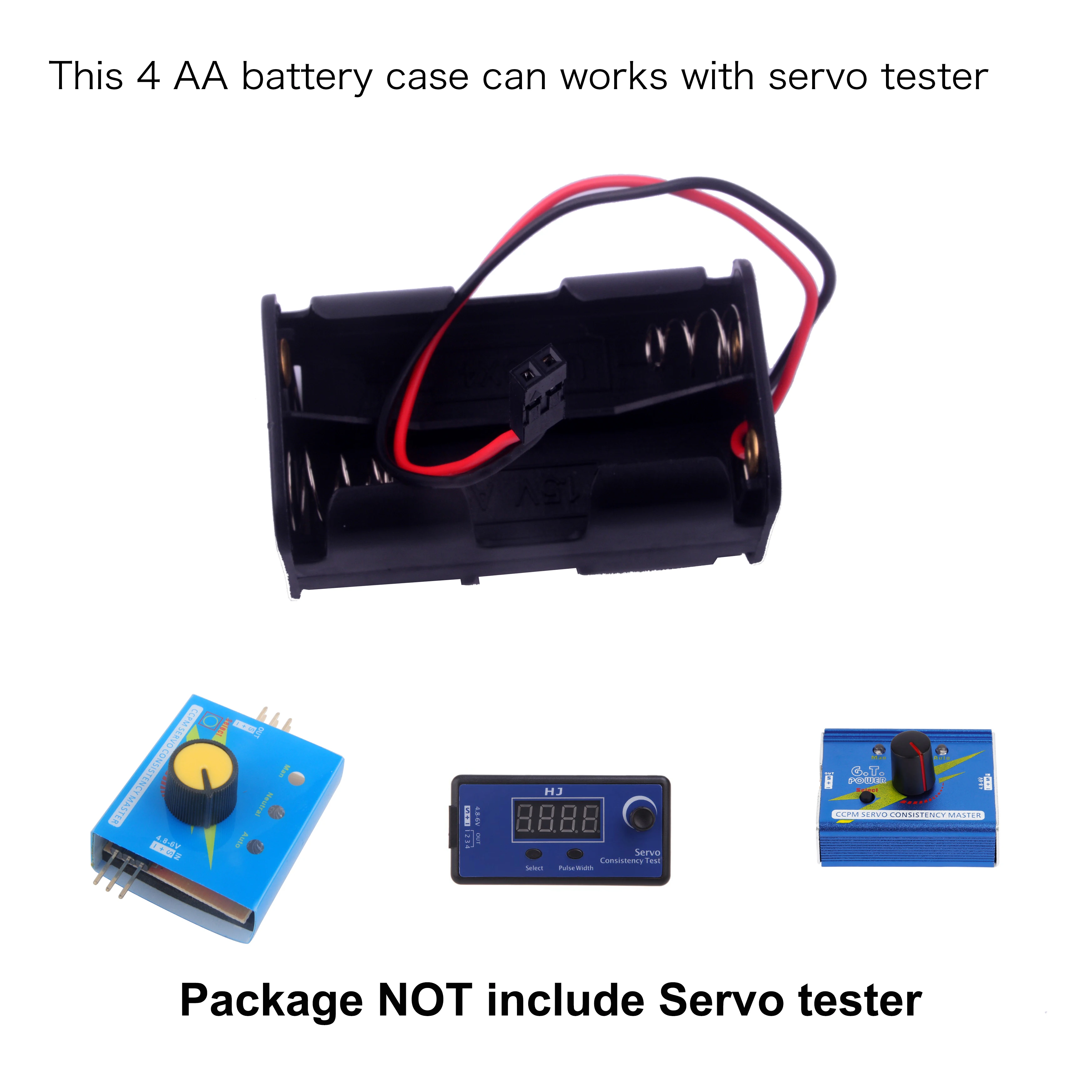4 Cell AA Battery Holder Case JR Connector Receiver Battery Pack battery holder case