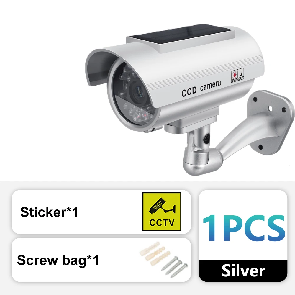 Caméra Factice O&W Security Dôme Avec Lumière Clignotante - Surveillance Intérieur
