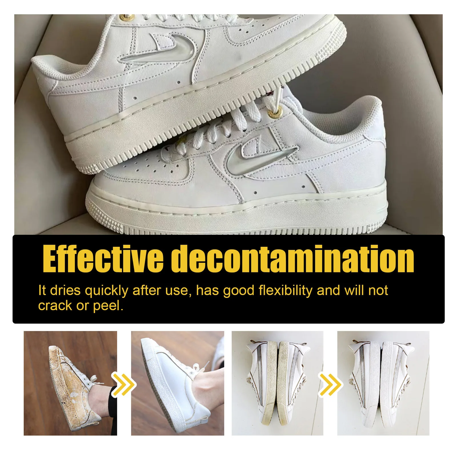 White Shoe Foam Cleaner Sneakers Refreshed Polish Shoe Washing Machine Yellow Dirt Removal Edge Cleaning Shoes Cleaning Agent