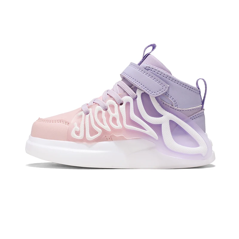 Children Led Light Shoes High-top Kids PU Leather Walking Flats USB Charging Luminous Shoes Boys Girls Lightweight Chunky