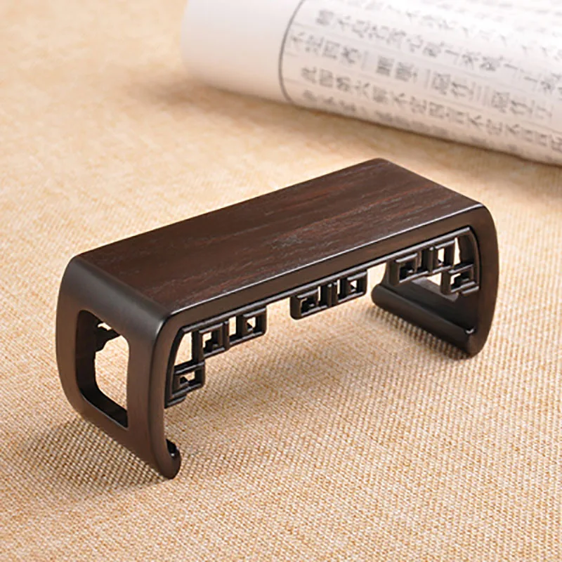 Purple Light Sandalwood Display Rack, Bamboo knot, Book Roll, jade ware, Miniature Ruyi Bonsai, Decoration Base, Wooden Pallet