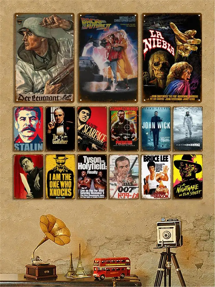 Description Picture 4 of itemVintage Flim Movie Tin Sign Decorative Plaque Metal Sign Cinema Cafe Bar Decoration Retro Poster Board Home Wall Decor Art Pub