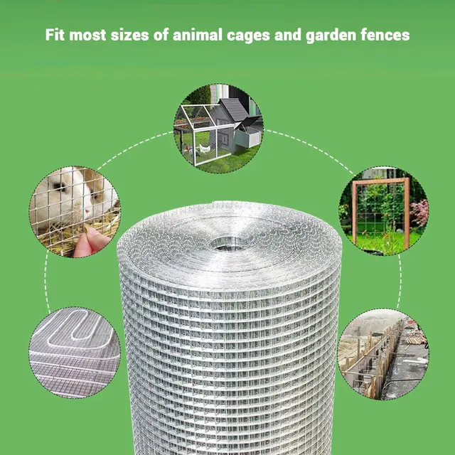 Wire Mesh Roll, 1 M X 25 M, 25mm Holes, 0.9mm, Aviary Fence Wire Netting Hardware Cloth, Wire Mesh Fencing for Garden