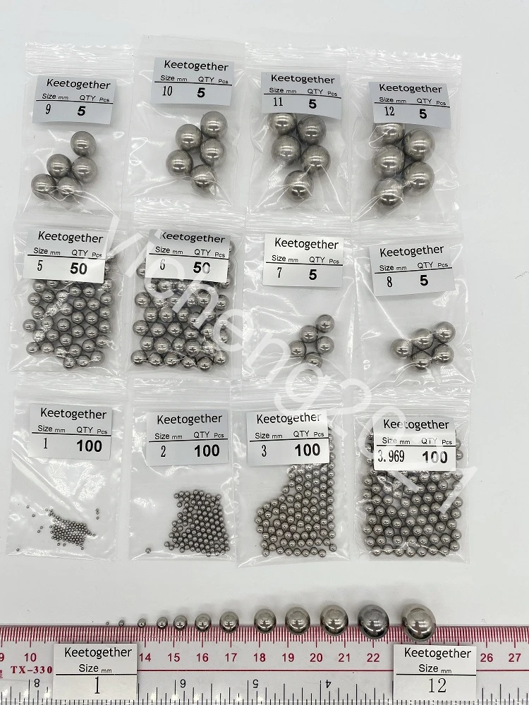 Dia Bearing Balls 304 Stainless Steel Diameter 1-12mm Precision Bearing Ball G100 HRC for Bearings