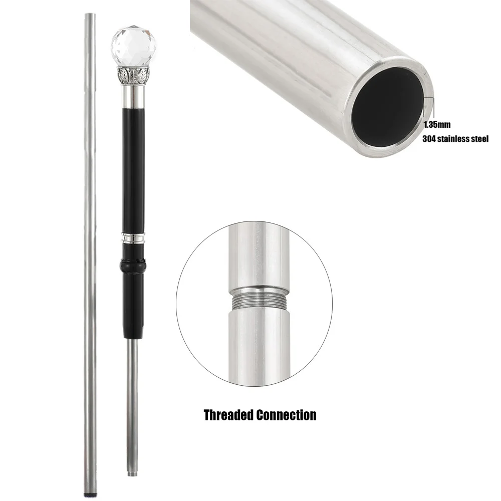 Crystal Handle Walking Stick Women's Cane  Outdoor Hiking, Fashionable Gentleman's Cane  Used For Cosplay and Costume Parties 4
