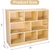 Wooden Storage Cabinet, 8-Section Kids Toy Storage Organizer, Spacious Montessori Kids Bookshelf, Toy Shelf Storage Organizer 3