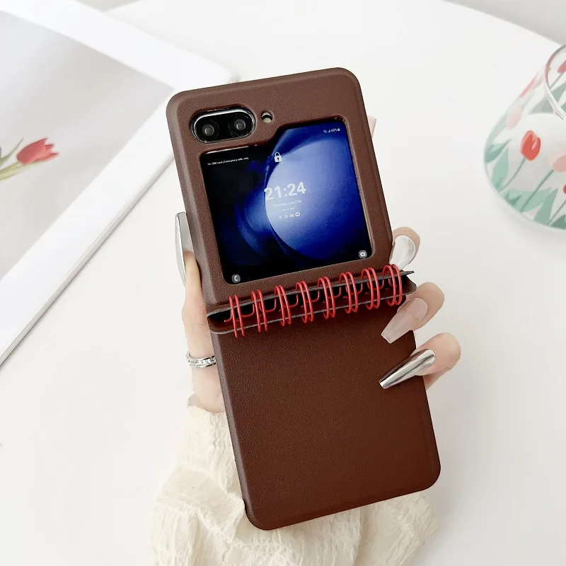 Notebook stil etui til Samsung Galaxy Z Flip 6 Z Flip 5 Z Flip 4 3 2 1 etui Shockproof Shell For Flip 2 Bagcover z플립 6 케이스_voghion.com