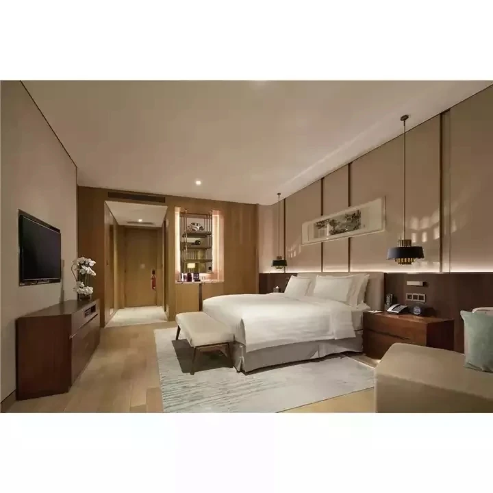 

Customized Hotel Project Wooden Hotel Bedroom Set With Luxury Hotel Room Furniture