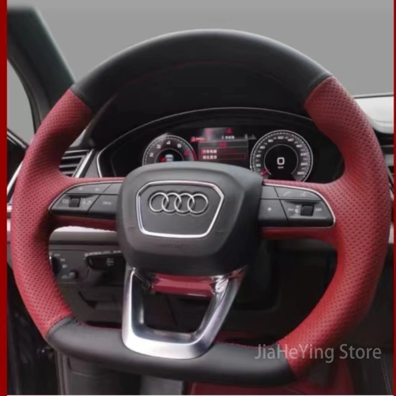 

Suitable for Audi Q5L 2023 Steering Wheel Covers A4L/A6L/Q2L Q7 Q6 Q3 A3A 5 Hand-sewn Leather All-inclusive Handle Covers