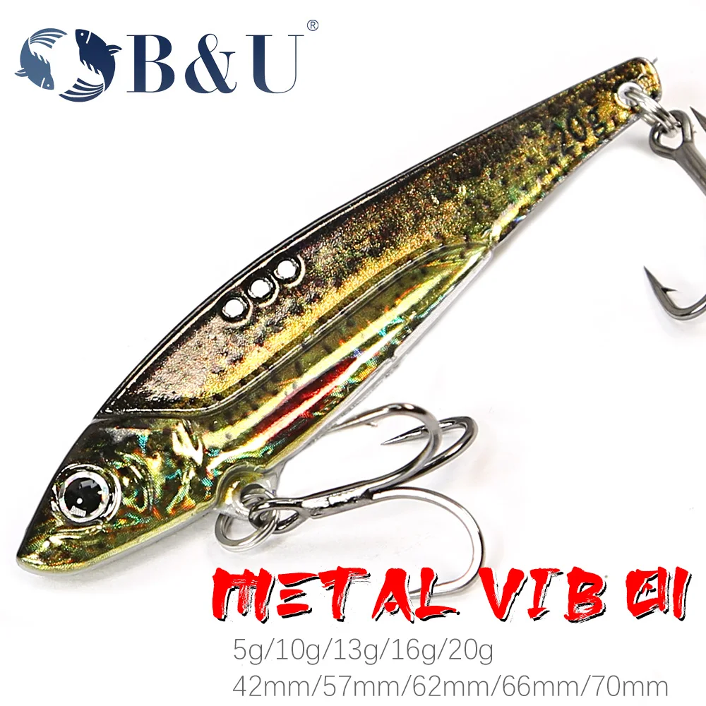 

B & U VIB рыболовная приманка с лезвием 5-20 г, металлический тонущий Спиннер, Вибрирующая приманка, свимбейт для окуня, щуки, окуня, искусственная снасть, приманка