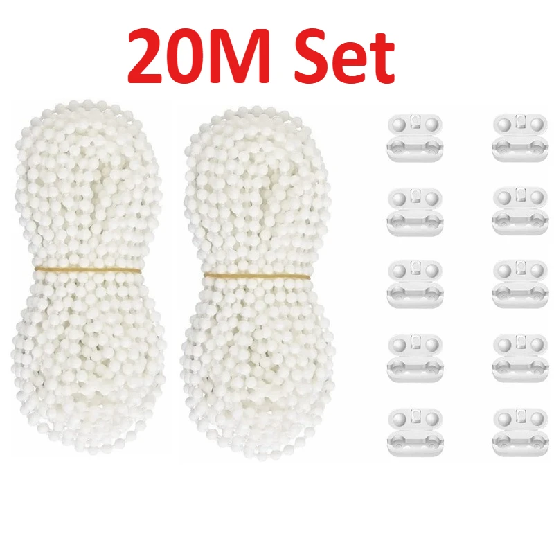 Adjustable Length Beaded Pull Cord for Roller Blinds and Roman Shades