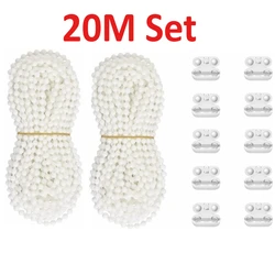 Adjustable Length Beaded Pull Cord for Roller Blinds and Roman Shades (20 M SET)