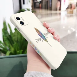 Feather Love Silicone Soft Phone Case for Honor 100 (White)