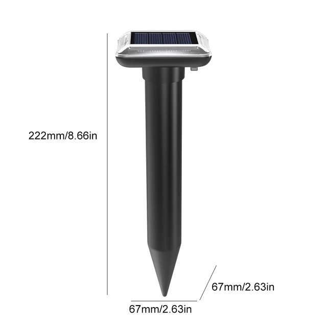 1/2Db Kültéri Napenergia -Károsító Ultrahangos Állati Vakondviselő Gopher Vole Kígyó Rágcsáló Üldöző Elrettentő Kártevőirtó Szerszám - Image 6