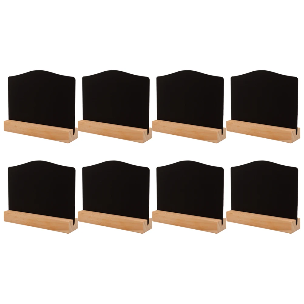 8pcs Mini Double-sided Blackboards Message Board Chalk Sign Message Board Sign Tabletop Blackboard Chalk Table Display wooden blackboard wooden chalkboard