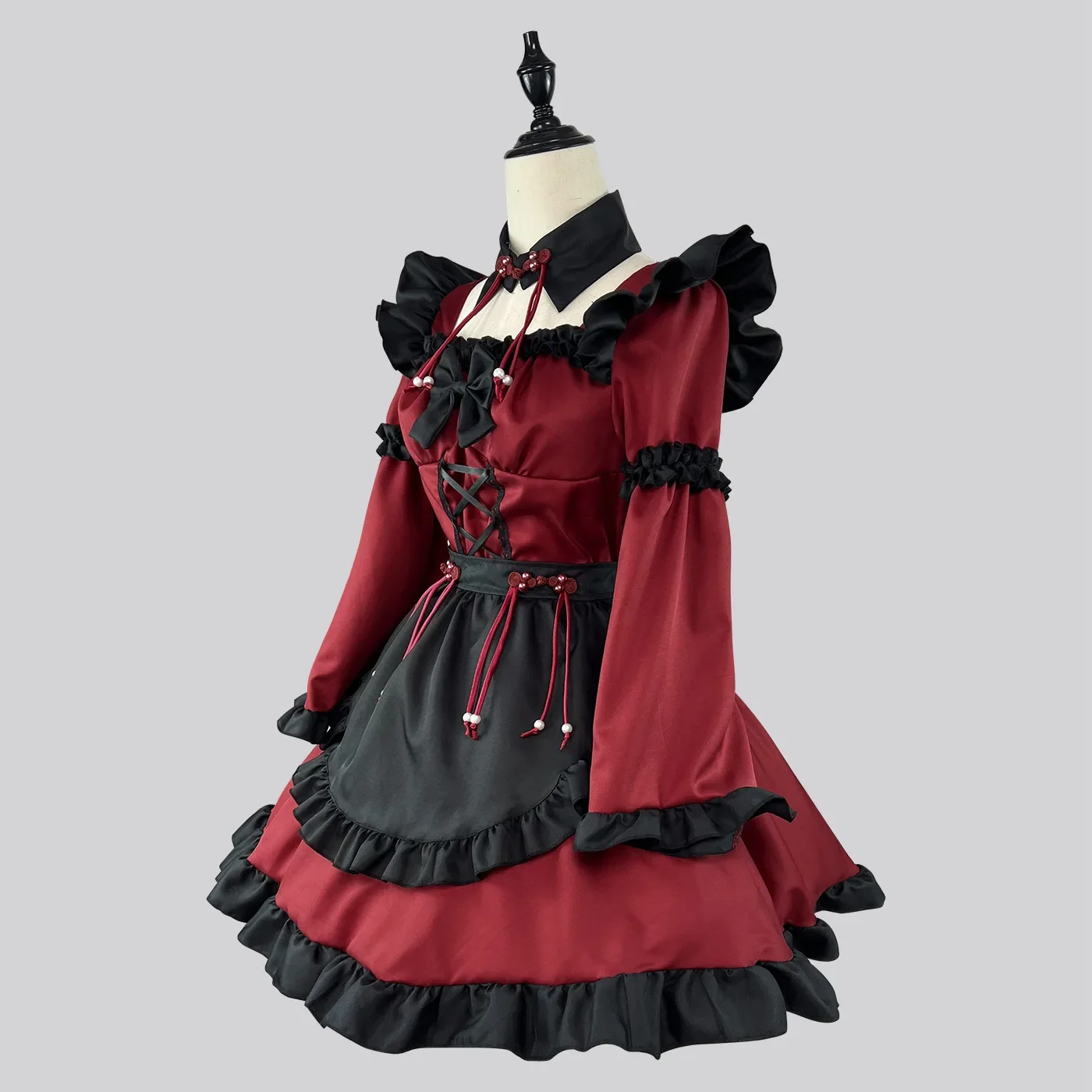 Gothic Lolita Maid Dress Little Devil Anime Cosplay Costume Red Girl Maid Dress Trending Girls Party Costumes S -5XL