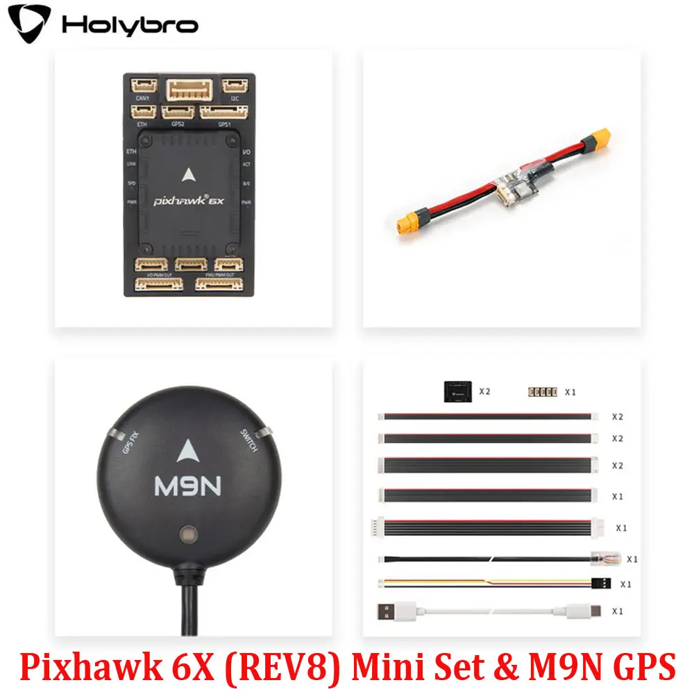 Contrôleur De Vol Holybro Pixhawk 6X Pro – Pour Drone Industriel Et Commercial, Noir, Puce Avancée