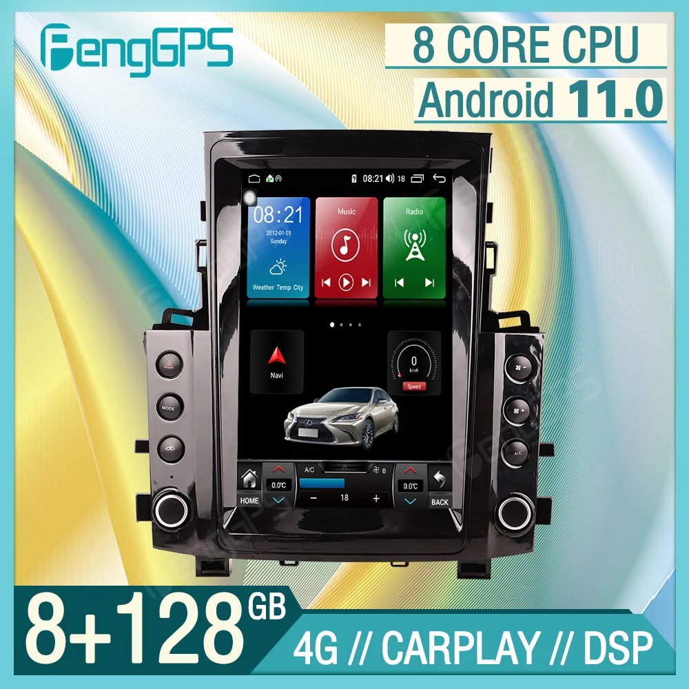 

8G+128GB Android11.0 12.1 Inch Radio For Lexus LX570 2007-2009 GPS Navigation DSP 4G Auto CarplayCar Multimedia Player Headunit