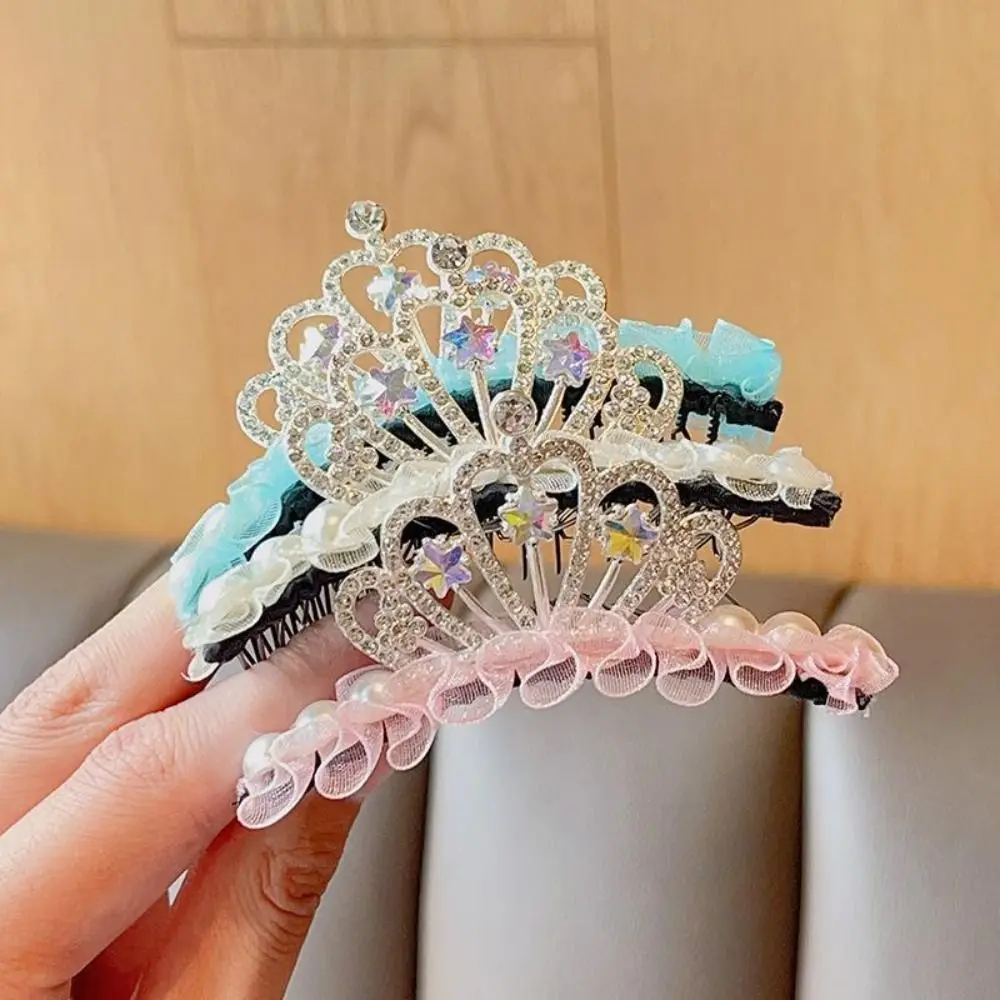 Kids Princess Crystal Tiaras and Crowns Children Girls Headband Rhinestone Hairpin Bridal Wedding Hair Accessories Jewelry